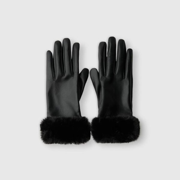 Faux leather gloves